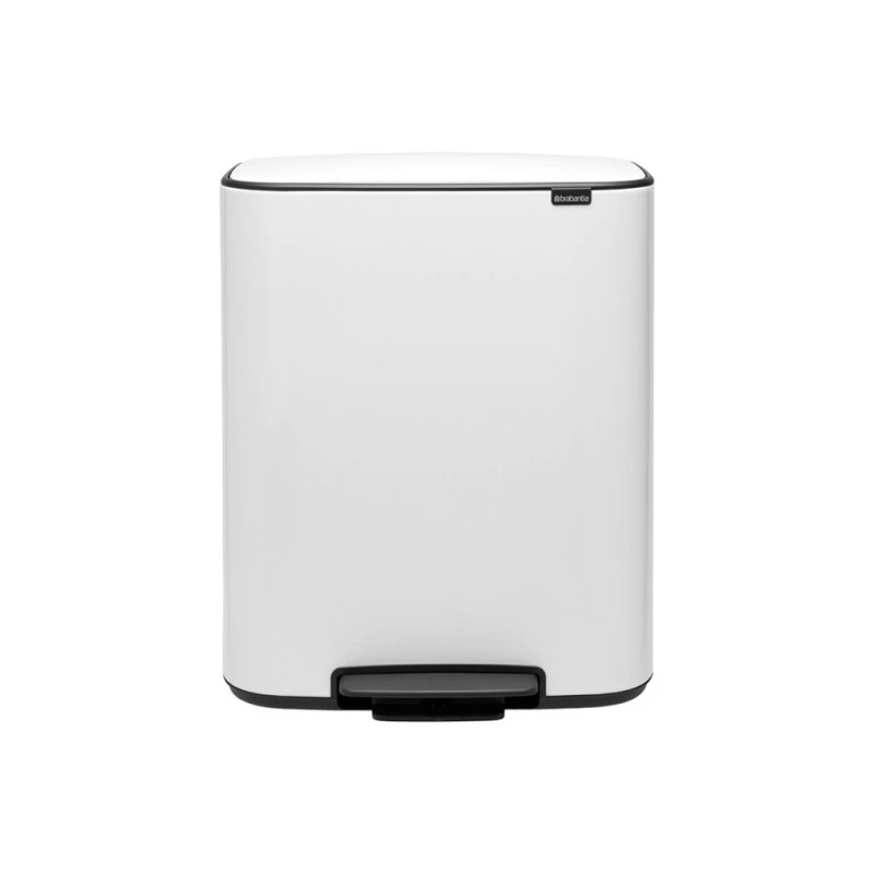 Кош за смет Brabantia Bo Pedal 60L, White, Бял